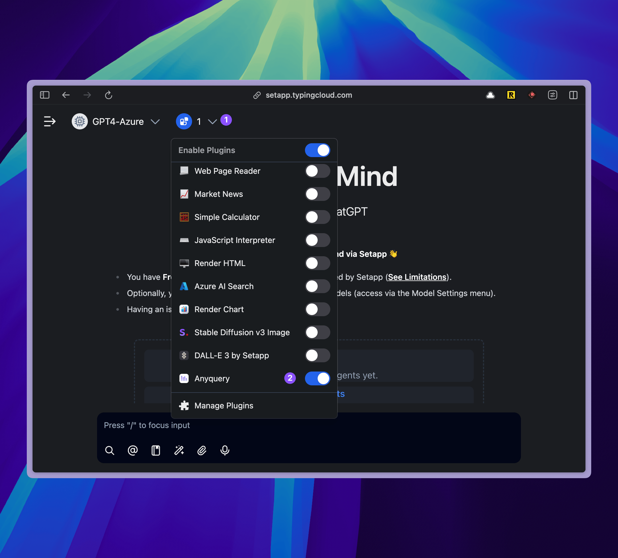 TypingMind Plugin Enabled