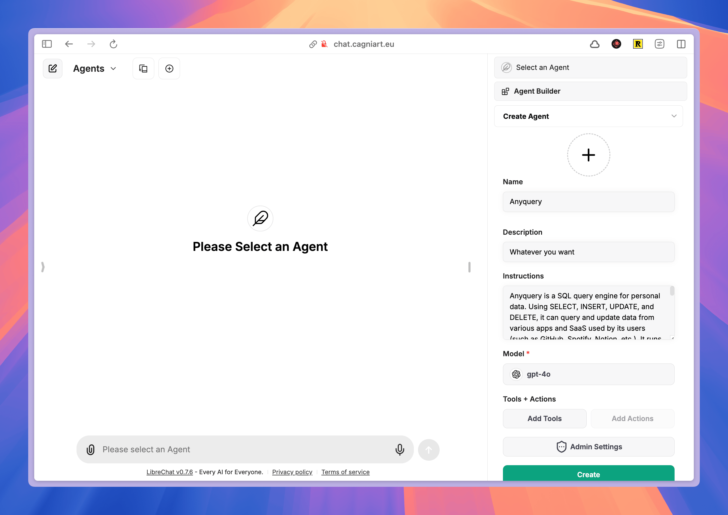 LibreChat Agent